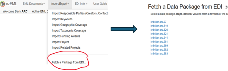 Fetching Data Package from EDI