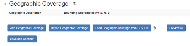 Add Geographic coverage